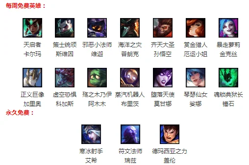 本周lol周免英雄-本周lol周免英雄推荐